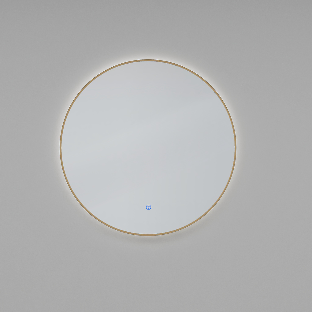 Wiesbaden Novi Spiegel Rond Messing met Led Verlichting